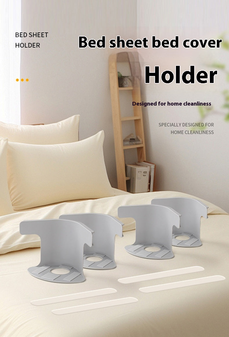 AEELLEEA 4 Pcs Bed Sheet Holder Straps, Invisible Mattress Clips Grippers, No Lift Fasteners Keep Fitted Sheets Tight and Neat