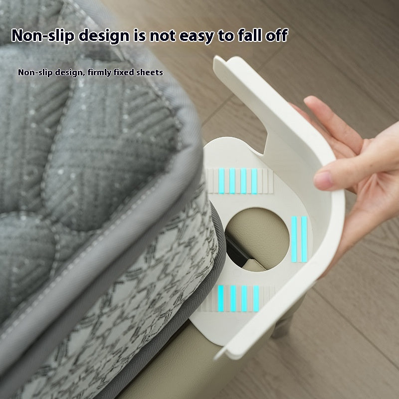 AEELLEEA 4 Pcs Bed Sheet Holder Straps, Invisible Mattress Clips Grippers, No Lift Fasteners Keep Fitted Sheets Tight and Neat