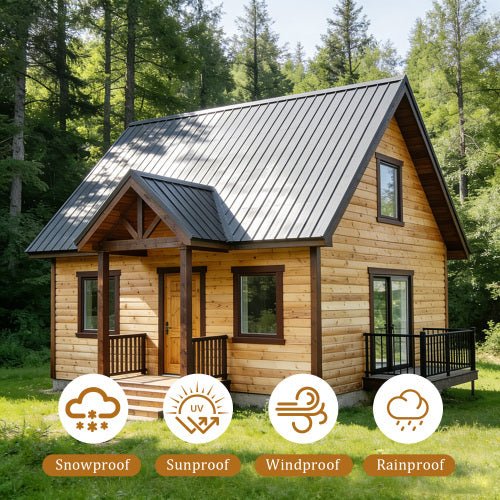 AEELLEEA Corrugated Metal Roof Panels, 20 Pack 42.52in×18.9in Galvanized Roofing Sheets, Waterproof UV Resistant for Shed, Barn, Carport