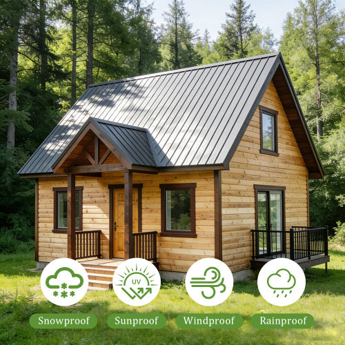 AEELLEEA Corrugated Metal Roof Panels, 10 Pack 61.02in×18.9in Galvanized Roofing Sheets, Waterproof UV Resistant for Shed, Carport, Fence