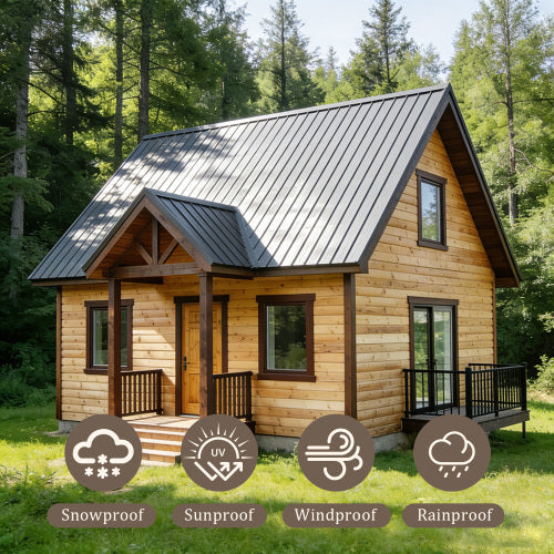 AEELLEEA Corrugated Metal Roof Panels, 20 Pack 61.02in×18.9in Galvanized Roofing Sheets, Waterproof UV Resistant for Shed, Carport, Fence