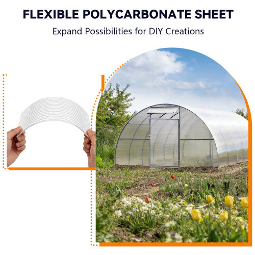 AEELLEEA Polycarbonate Greenhouse Panels, 16 Pack 24×48in 6mm Twin Wall Sheets, Insulated Light Transmitting Replacement Panels for Plant Greenhouse