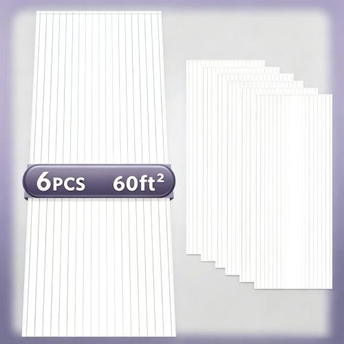 AEELLEEA Polycarbonate Greenhouse Panels, 6 Pack 24×60in 6mm Twin Wall Sheets, Insulated Light Transmitting Replacement Panels for Plant Greenhouse