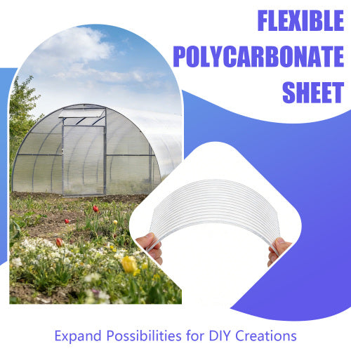 AEELLEEA Polycarbonate Greenhouse Panels, 6 Pack 24×60in 6mm Twin Wall Sheets, Insulated Light Transmitting Replacement Panels for Plant Greenhouse