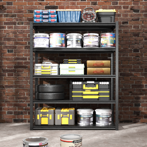 AEELLEEA 5-Tier Boltless Steel Storage Shelving Unit, 35.4"W x15.7" D x72" H, Heavy Duty Adjustable Garage Storage Rack