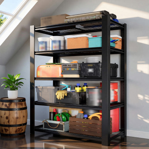 AEELLEEA 5-Tier Heavy Duty Steel Storage Shelving Unit, 48"W x23.6"D x72"H, 3000 lbs Total Capacity, Adjustable Wire Rack