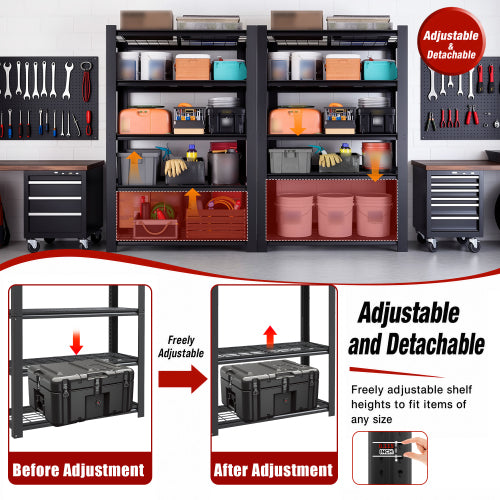 AEELLEEA 5-Tier Heavy Duty Steel Storage Shelving Unit, 48"W x23.6"D x72"H, 3000 lbs Total Capacity, Adjustable Wire Rack