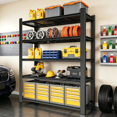 AEELLEEA 5-Tier Heavy Duty Storage Shelving Unit, 60"W x23.5"D x72"H, 3000 lbs Total Load, Adjustable Metal Wire Rack