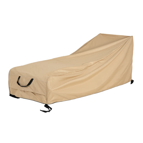 AEELLEEA Patio Chaise Lounge Cover, Waterproof Outdoor Lounge Chair Cover 80x28x30 Inch, Heavy Duty UV Resistant Weatherproof Furniture Protector, Beige
