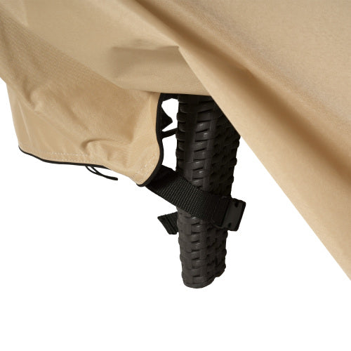 AEELLEEA Patio Chaise Lounge Cover, Waterproof Outdoor Lounge Chair Cover 80x28x30 Inch, Heavy Duty UV Resistant Weatherproof Furniture Protector, Beige