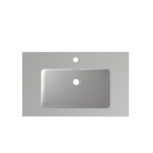 AEELLEEA 30 Inch Fireclay Vessel Sink, White Rectangular Bathroom Countertop Sink with Overflow Hole, Modern Solid Fireclay Vanity Sink for Bathroom