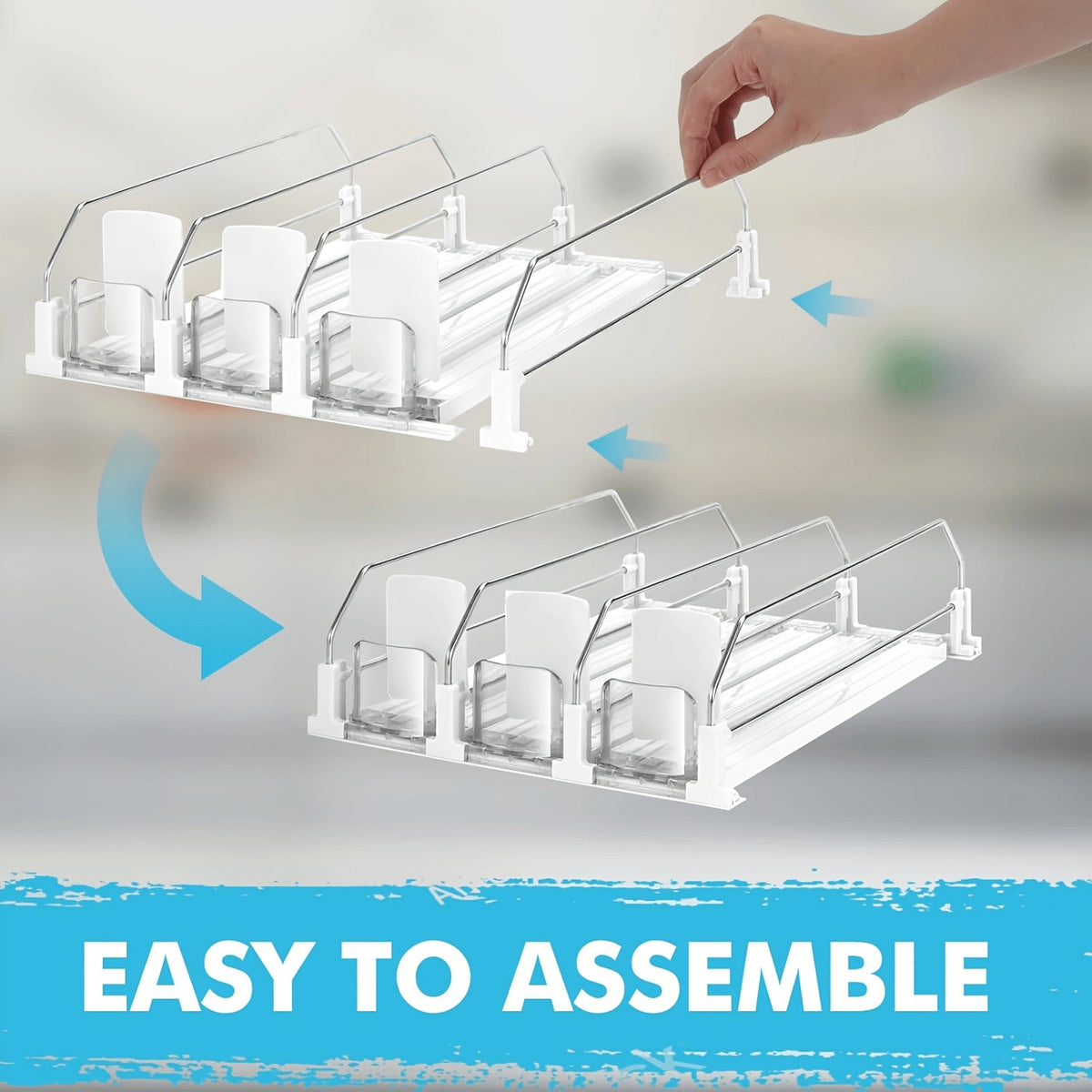 AEELLEEA 5 Lane Automatic Rolling Soda Can Dispenser, Clear Plastic Beverage Organizer Rack for Refrigerator Pantry, Cans and Bottles