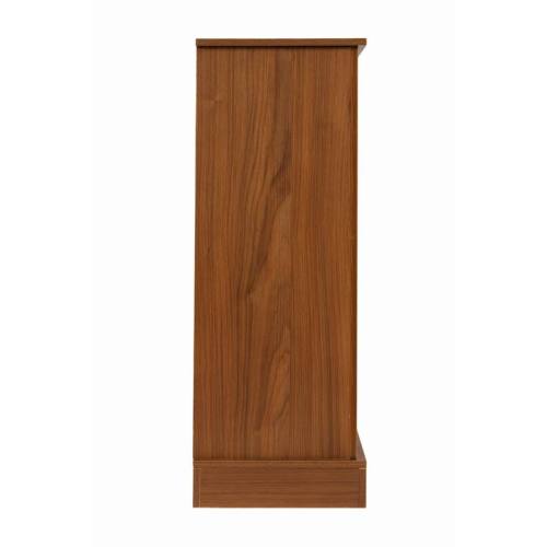 AEELLEEA Sideboard Buffet Cabinet, Wood Storage Credenza with 3 Decorative Scroll Metal Doors and Adjustable Shelves for Kitchen Dining Room