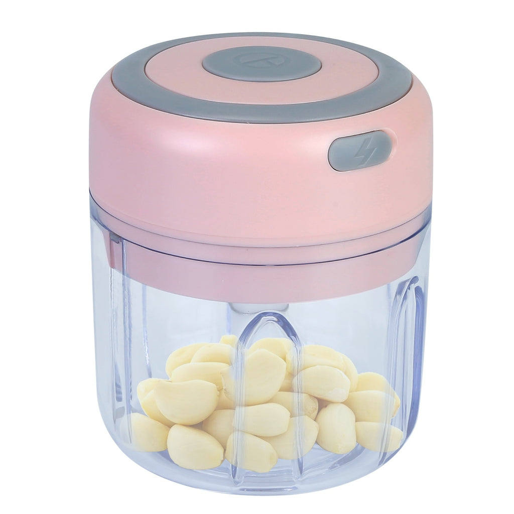 AEELLEEA Mini Electric Garlic Chopper, Cordless One Touch Mincer for Garlic Onion Pepper Meat, Small Kitchen Gadget, Pink