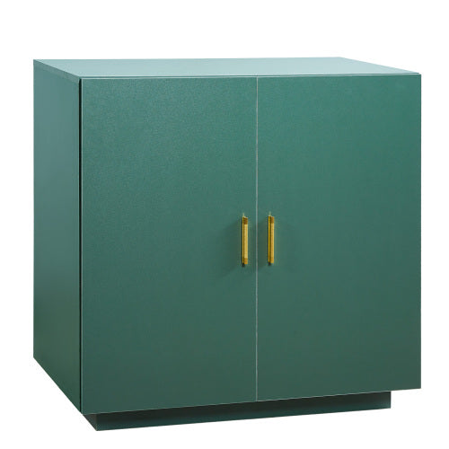 AEELLEEA Cat Litter Box Enclosure, Hidden Cat Litter Cabinet with Double Doors, Indoor Wooden Cat House Side Table with Vent Slots