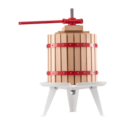 AEELLEEA 12L Fruit Wine Press, Natural Beechwood Manual Juice Press for Grape Apple Cider Making