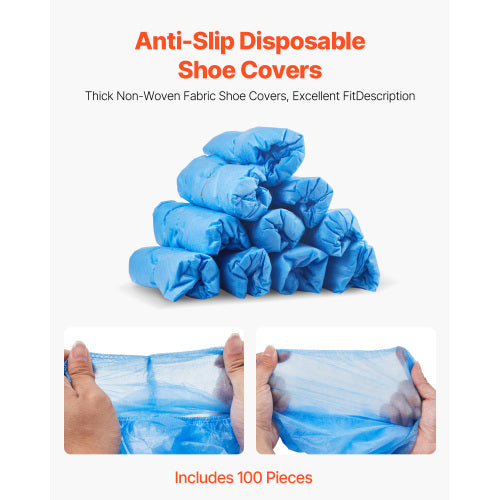 AEELLEEA Automatic Shoe Cover Dispenser, Disposable Shoe Cover Machine with 100pcs Non Slip Shoe Covers