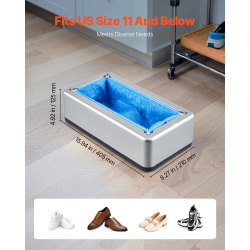 AEELLEEA Automatic Shoe Cover Dispenser, Disposable Shoe Cover Machine with 100pcs Non Slip Shoe Covers