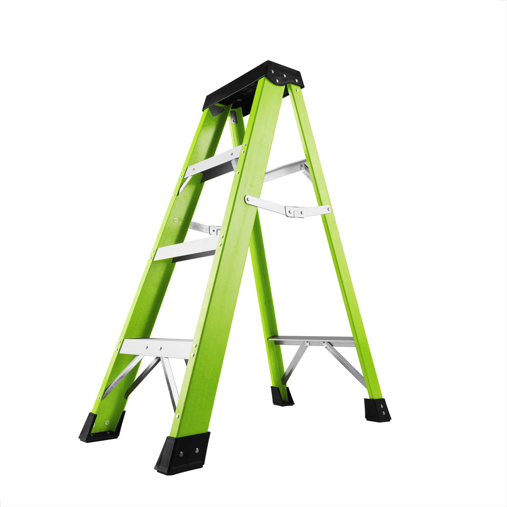 Fiberglass ladder, single-sided stepladder for electrical engineering ladder construction insulation ladder with a load capacity of 330 pounds