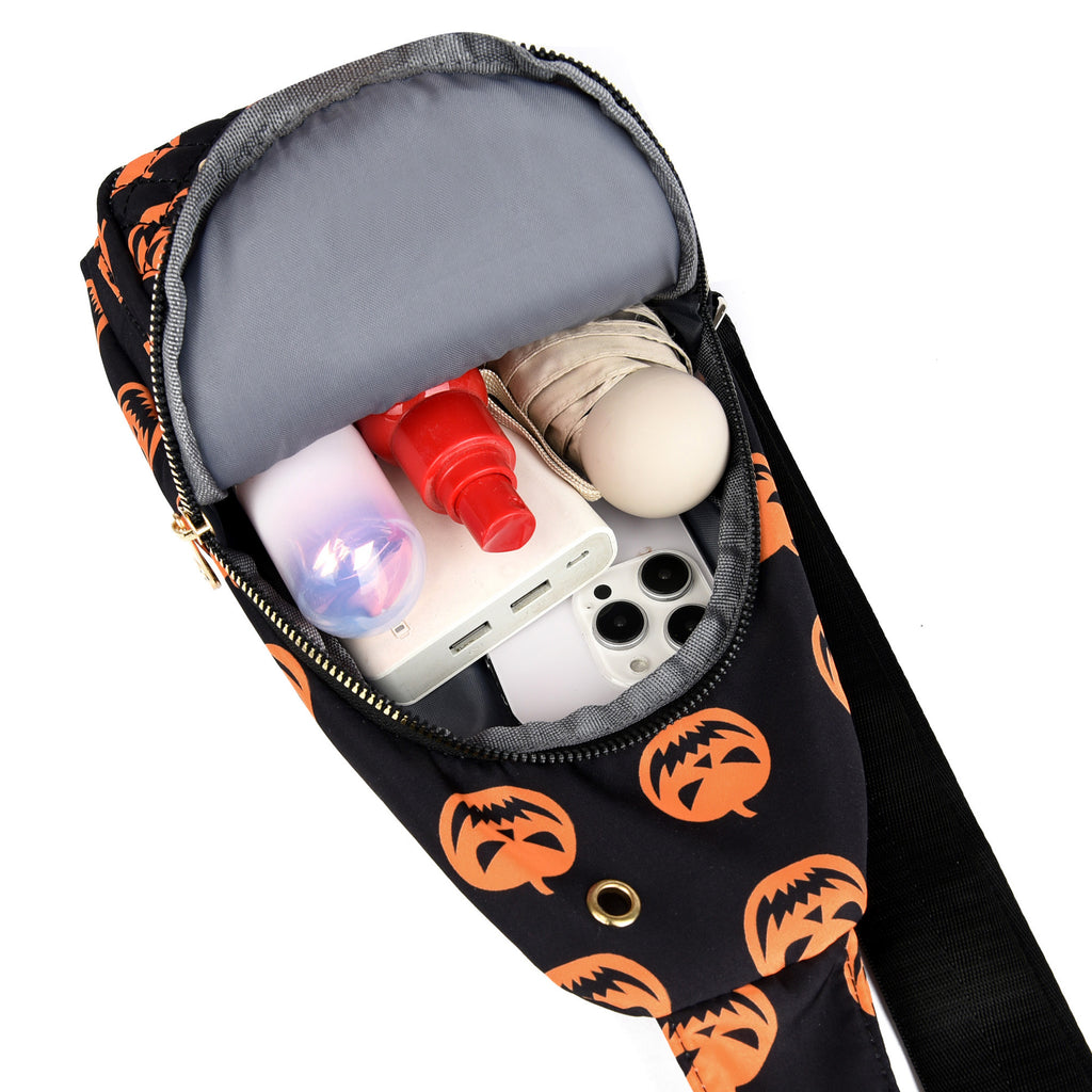 Women's Quilted Crossbody Sling Bag, Lightweight Large Capacity Chest Bag with Adjustable Strap, Foldable Shoulder Bag for Travel, Daily Use and Outdoor Activities