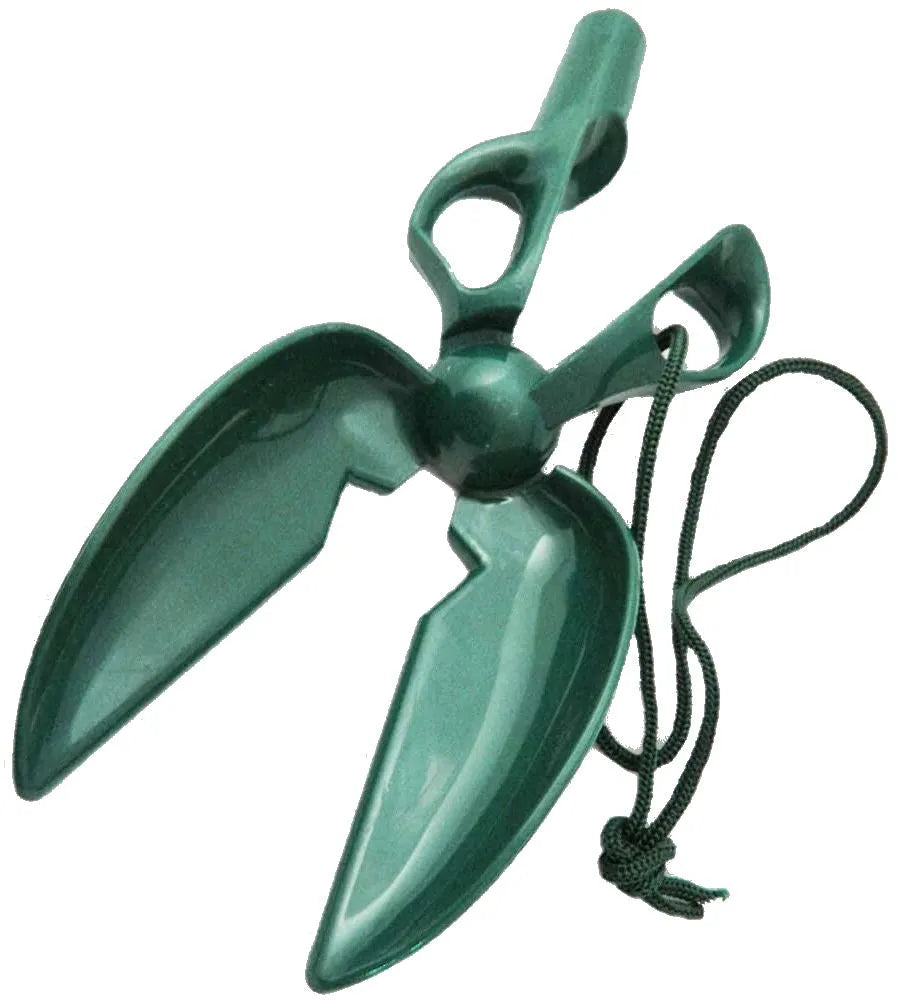 Portable Pet Waste Scoop with Squeeze Handle and Carry Cord, Green, 10 in