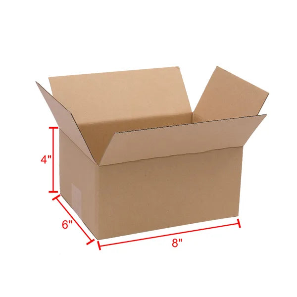 8 x 6 x 4 in Corrugated Cardboard Shipping Boxes, Brown Mailing Boxes for Moving, Storage & Small Business