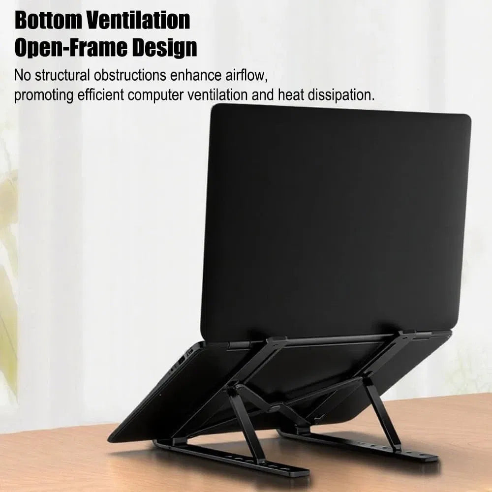Foldable Adjustable Laptop Stand, 7 Angles Ventilated Ergonomic Notebook Riser with Carry Bag for Laptop Tablet Phone Home Office