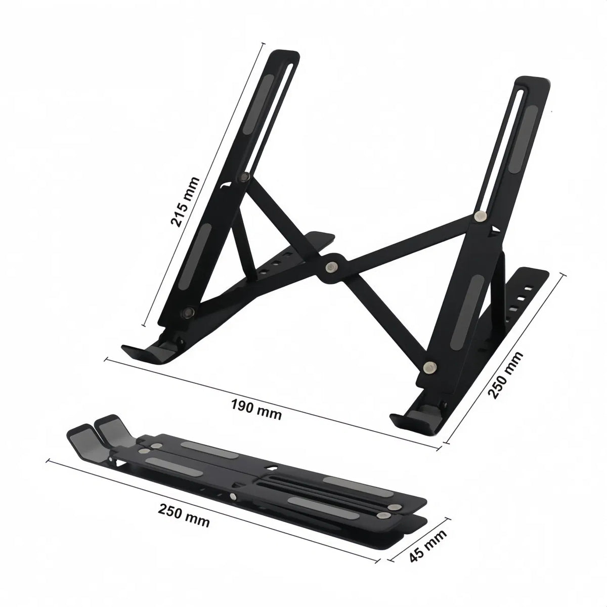 Foldable Adjustable Laptop Stand, 7 Angles Ventilated Ergonomic Notebook Riser with Carry Bag for Laptop Tablet Phone Home Office