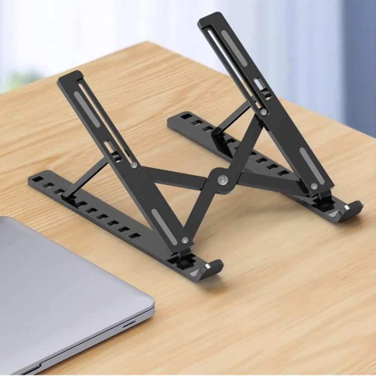 Foldable Adjustable Laptop Stand, 7 Angles Ventilated Ergonomic Notebook Riser with Carry Bag for Laptop Tablet Phone Home Office