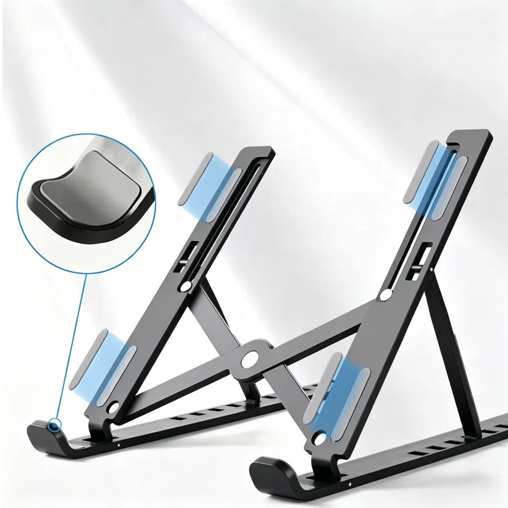 Foldable Adjustable Laptop Stand, 7 Angles Ventilated Ergonomic Notebook Riser with Carry Bag for Laptop Tablet Phone Home Office