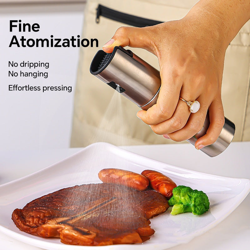 Stainless Steel Oil Sprayer for Cooking, 100ml Fine Mist Oil Mister with Measurement Scale, for BBQ Air Fryer Salad Baking Grilling