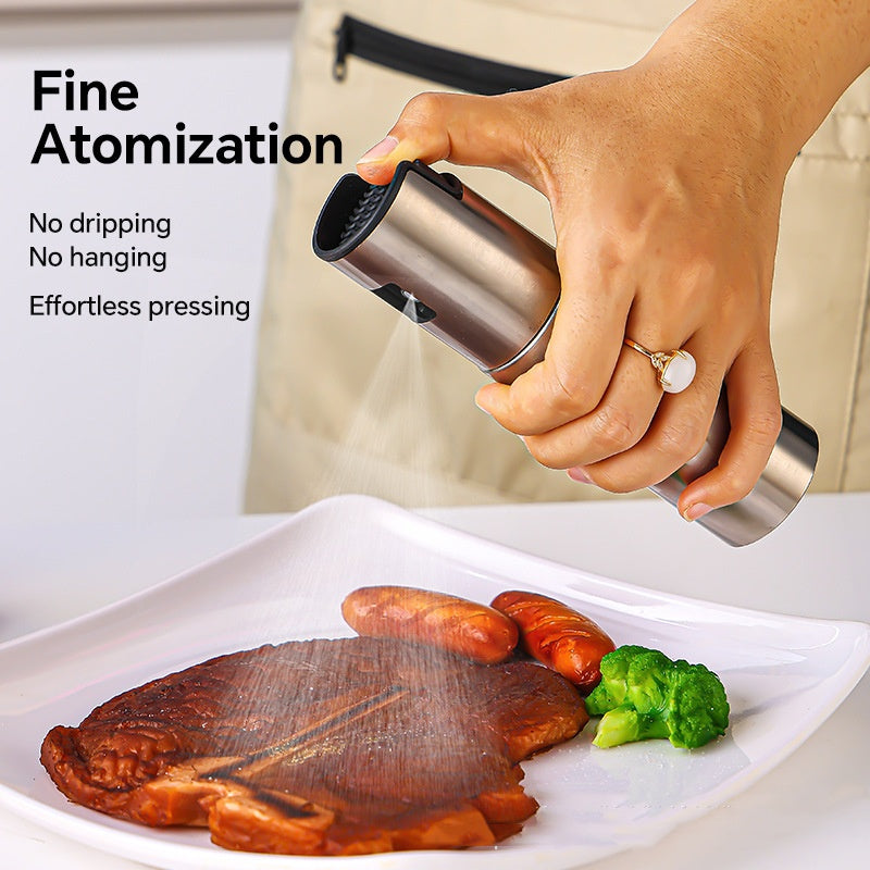 Stainless Steel Oil Sprayer for Cooking, 100ml Fine Mist Oil Mister with Measurement Scale, for BBQ Air Fryer Salad Baking Grilling