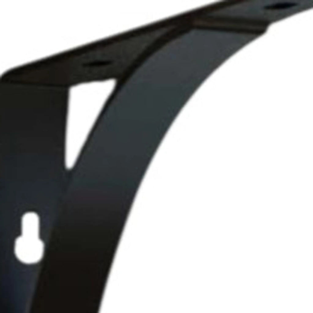 Black Metal Curved Shelf Brackets 8 Inch 2 Pack, Heavy Duty Floating Shelf Supports, Wall Mount Brackets for Wood Shelves Home Office Decor