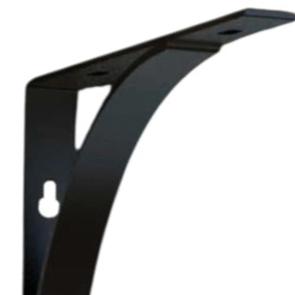 Black Metal Curved Shelf Brackets 8 Inch 2 Pack, Heavy Duty Floating Shelf Supports, Wall Mount Brackets for Wood Shelves Home Office Decor
