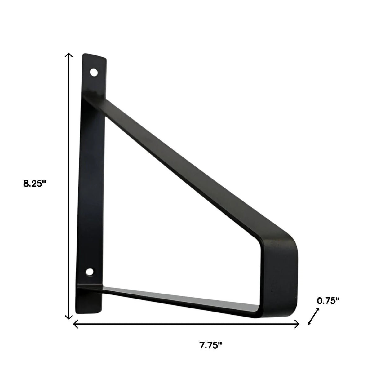 Black Metal U-Shaped Shelf Brackets 2 Pack, Heavy Duty Floating Supports for Wood Shelves Industrial Farmhouse Wall Decor