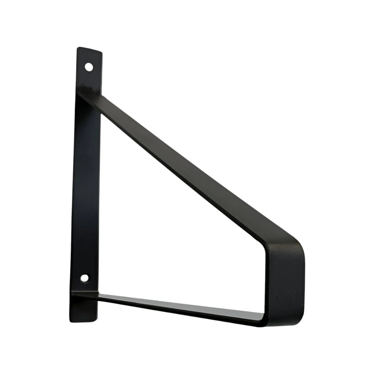 Black Metal U-Shaped Shelf Brackets 2 Pack, Heavy Duty Floating Supports for Wood Shelves Industrial Farmhouse Wall Decor