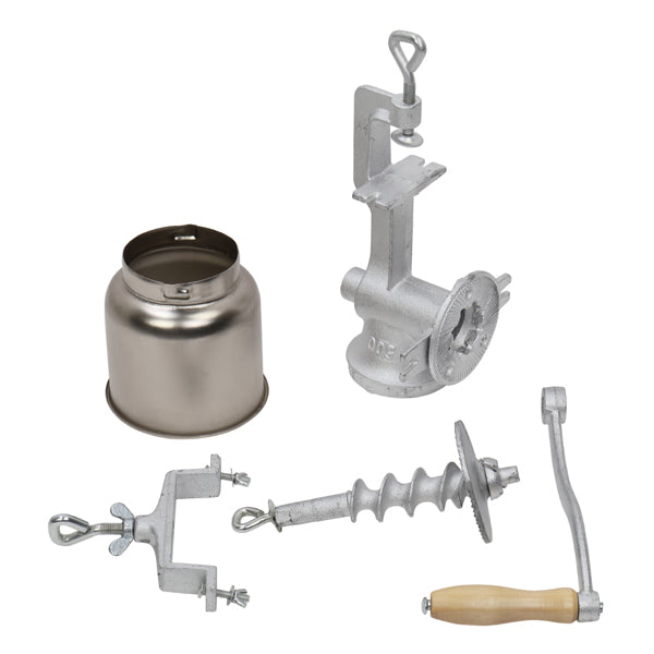 AEELLEEA Manual Hand Crank Grain Mill with Stainless Steel Hopper, Adjustable Cast Iron Table Mount Grinder for Wheat Corn Coffee Nuts