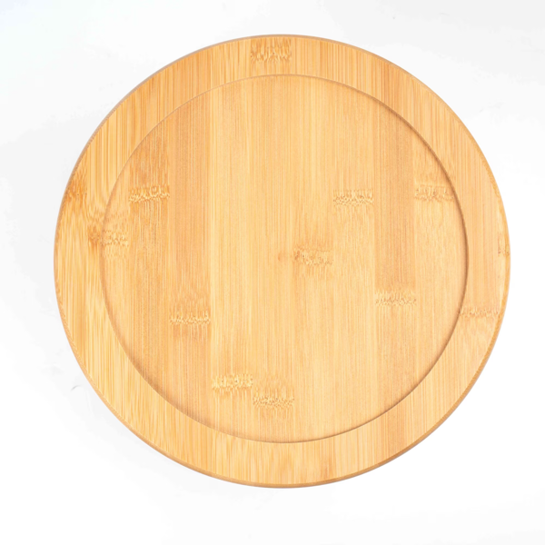 2-Tier Bamboo Lazy Susan Turntable, 10 Inch 360° Rotating Spice Rack for Kitchen Cabinet Pantry Countertop Storage Organization