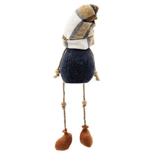 3 Pack Rustic Plaid Hat Shelf Sitter Gnome, Plush Stuffed Gnome with Rope Legs Wooden Beads for Christmas Mantel Tabletop Holiday Home Decor