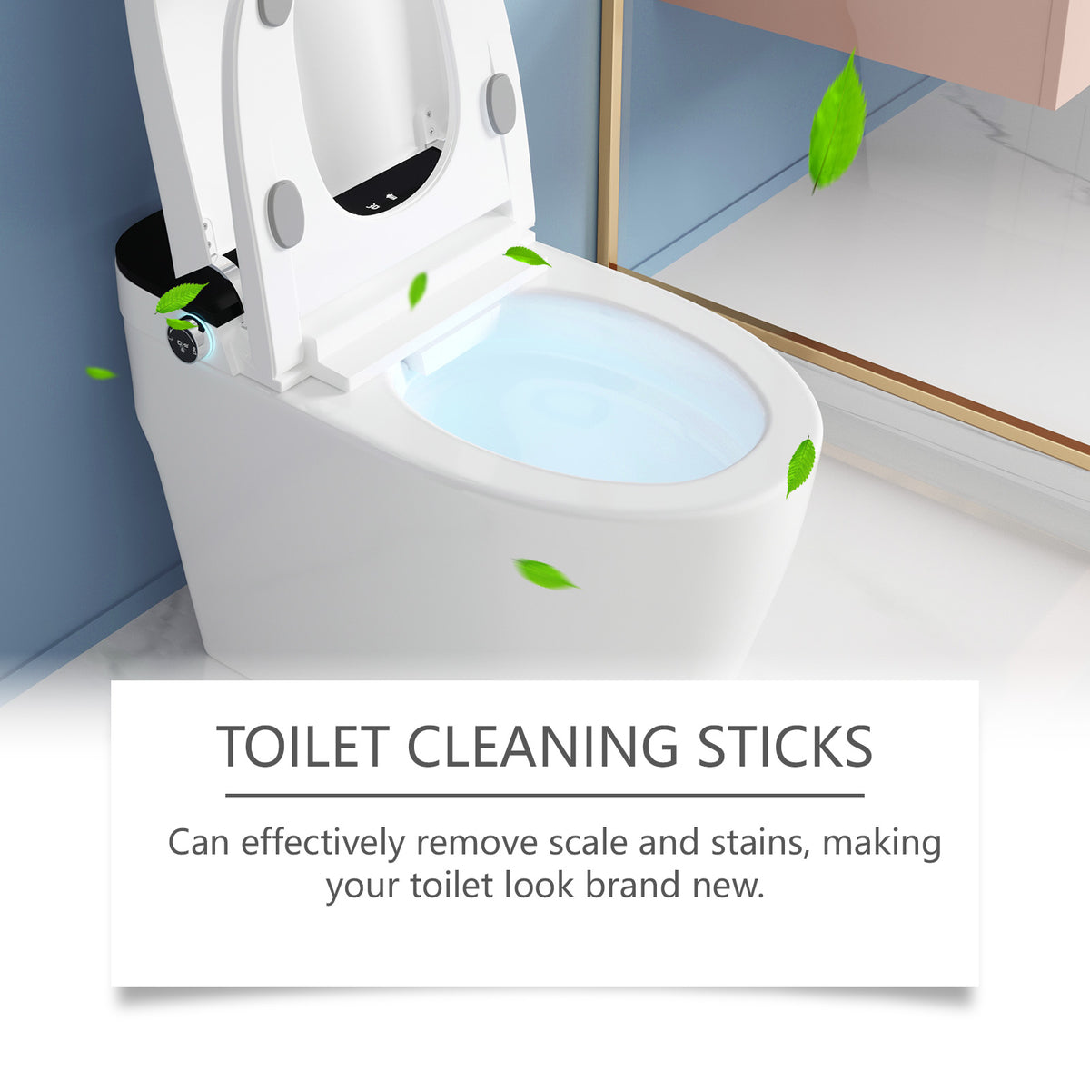 Multi-Functional Toilet Cleaning Sticks, Long Lasting Scent Toilet Tank Cleaner Sticks, Limescale & Stain Remover for Bathroom Toilet Bowl