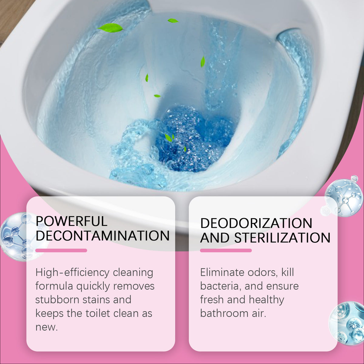 Multi-Functional Toilet Cleaning Sticks, Long Lasting Scent Toilet Tank Cleaner Sticks, Limescale & Stain Remover for Bathroom Toilet Bowl