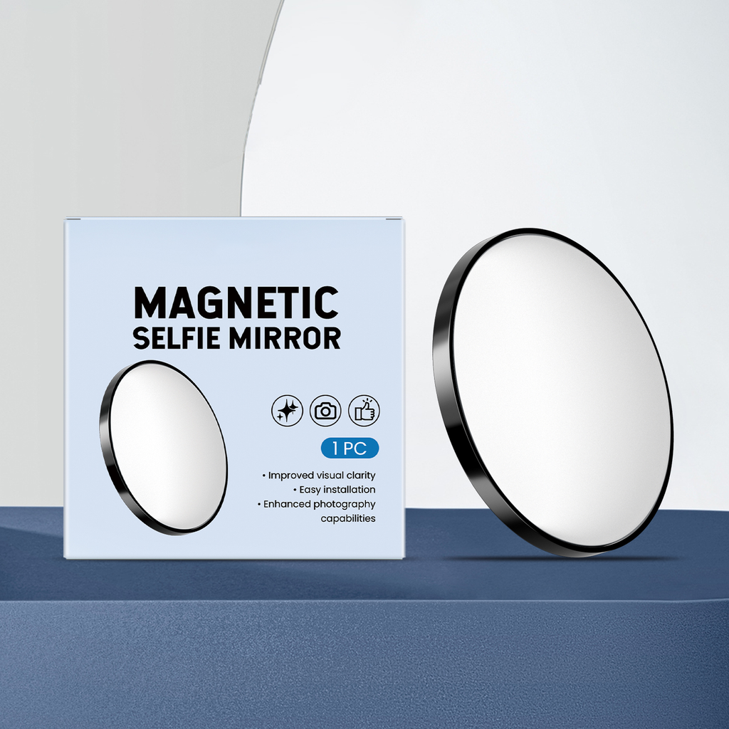Magnetic Selfie Mirror for MagSafe Phone, Portable Rear Camera Selfie Accessory for Travel Group Photos