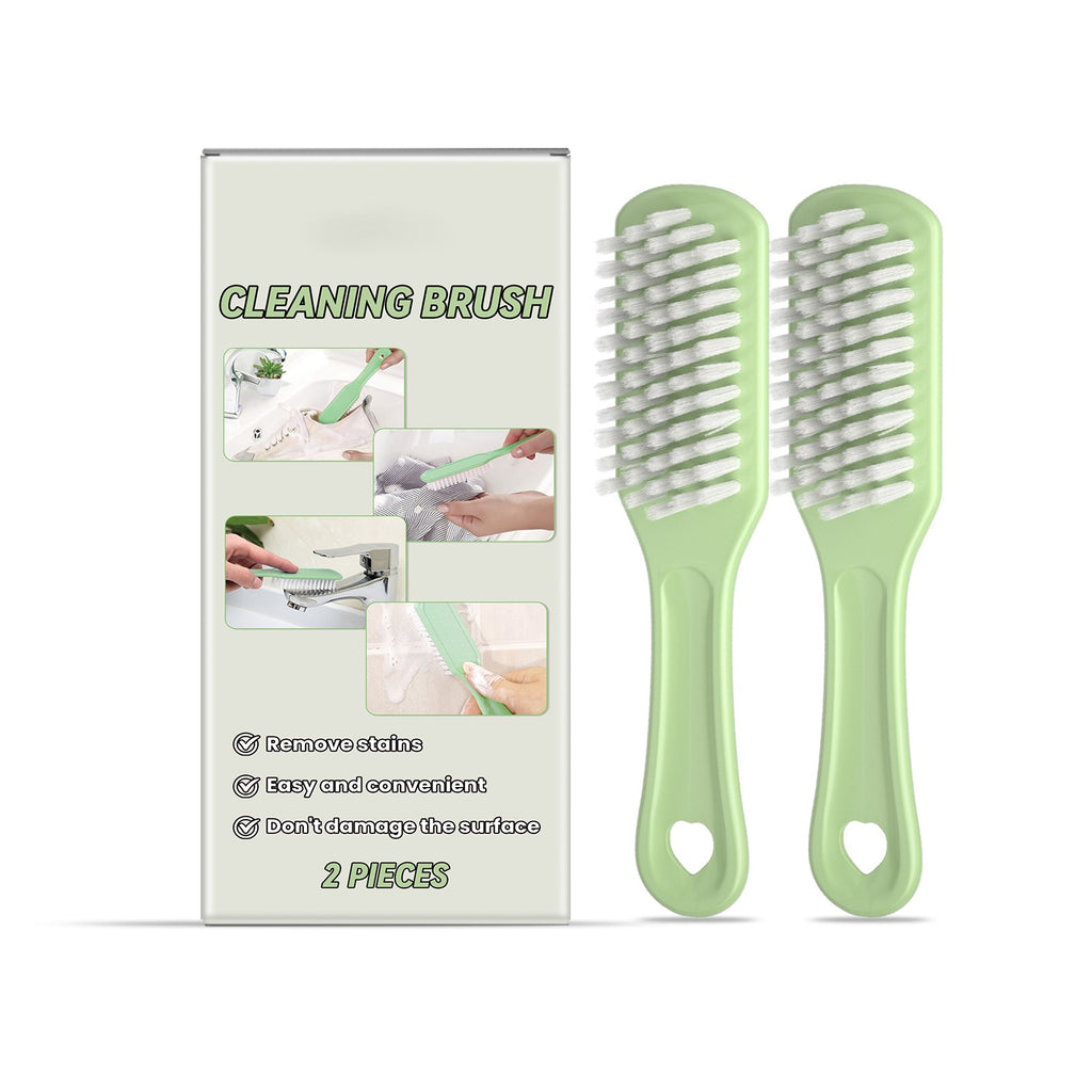 Cleaning Brush 2 Pack, Multi-Purpose Scrub Brush with Comfort Grip for Shoes Clothes Sink Tile, Stiff Bristles Laundry Brush