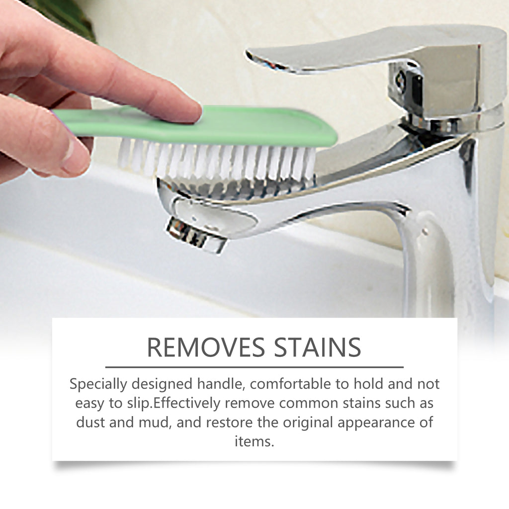 Cleaning Brush 2 Pack, Multi-Purpose Scrub Brush with Comfort Grip for Shoes Clothes Sink Tile, Stiff Bristles Laundry Brush