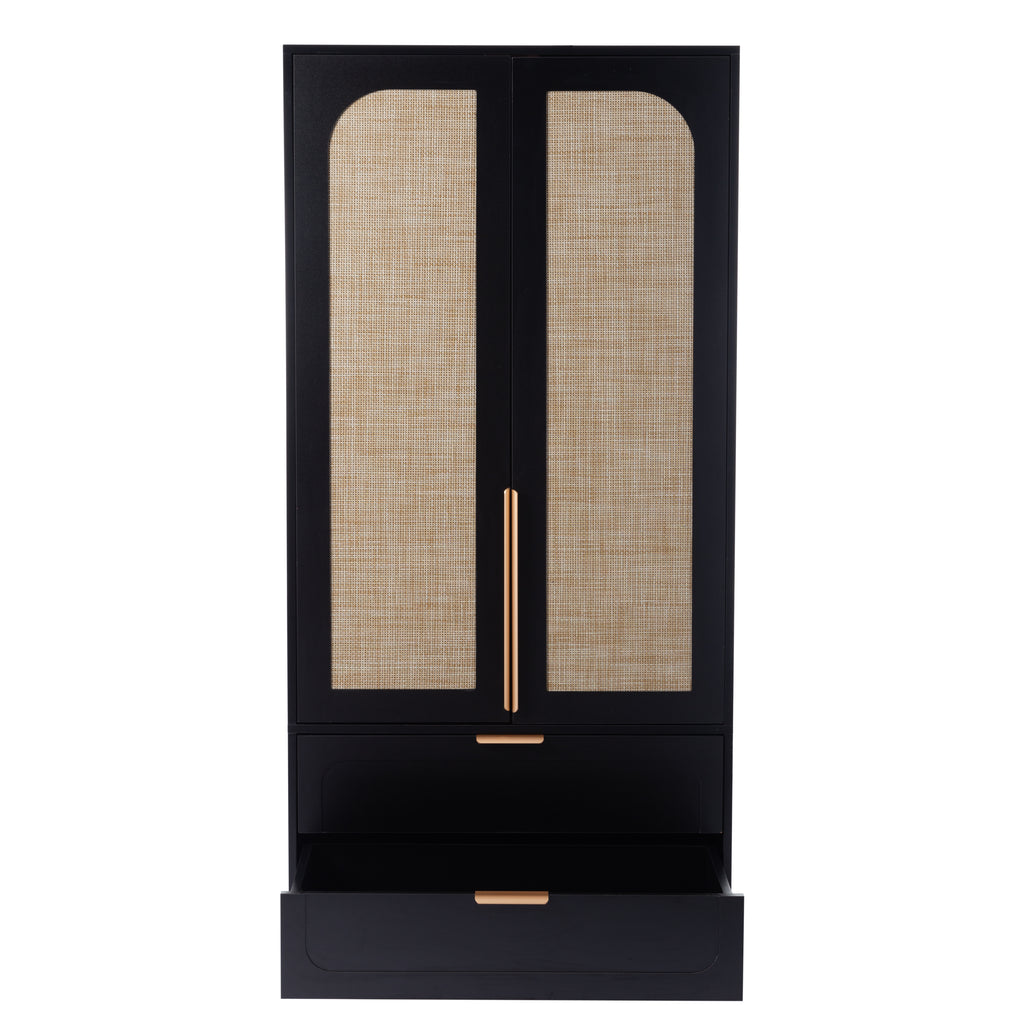 2 doors Armoire Wardrobe with 2 Drawers