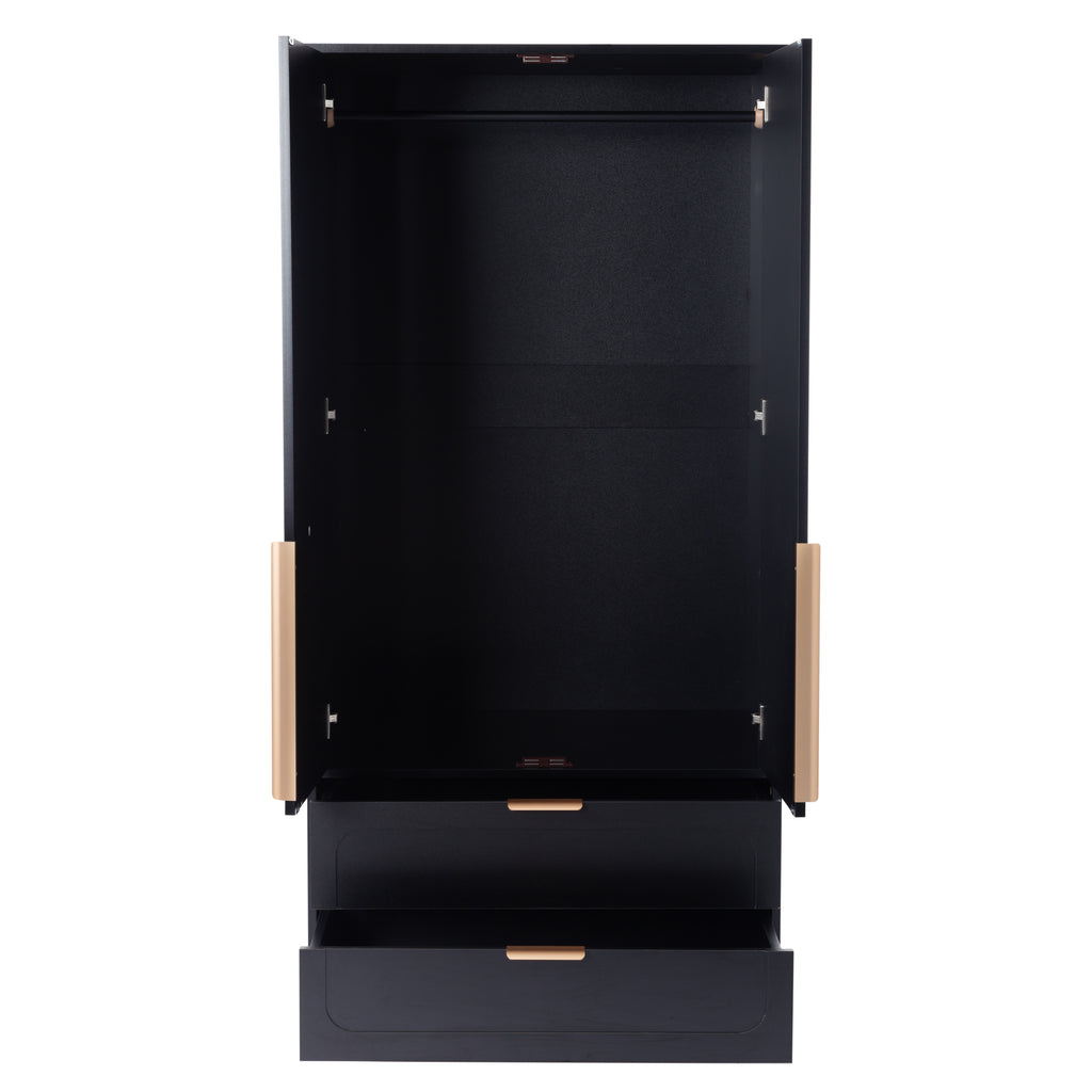 2 doors Armoire Wardrobe with 2 Drawers