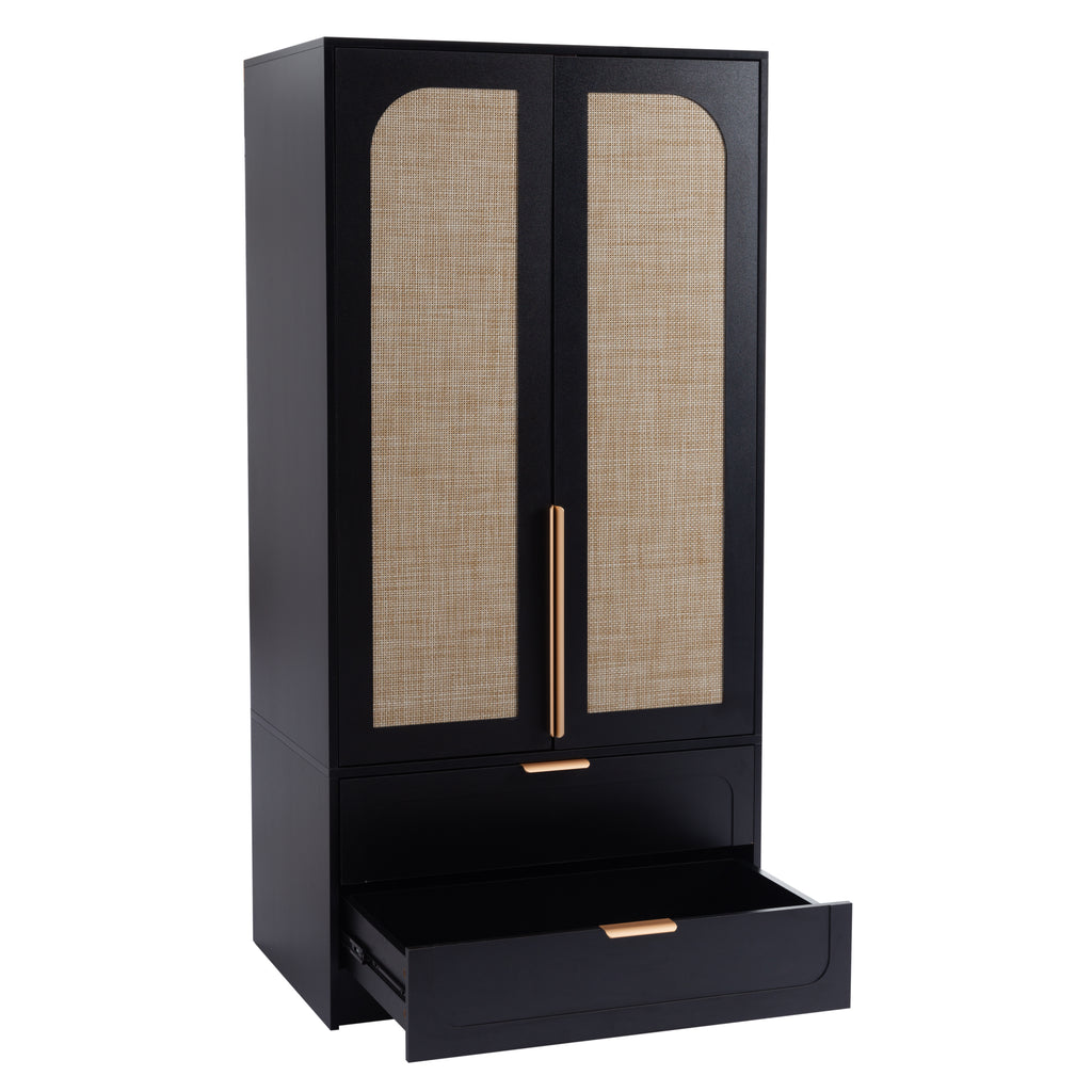 2 doors Armoire Wardrobe with 2 Drawers