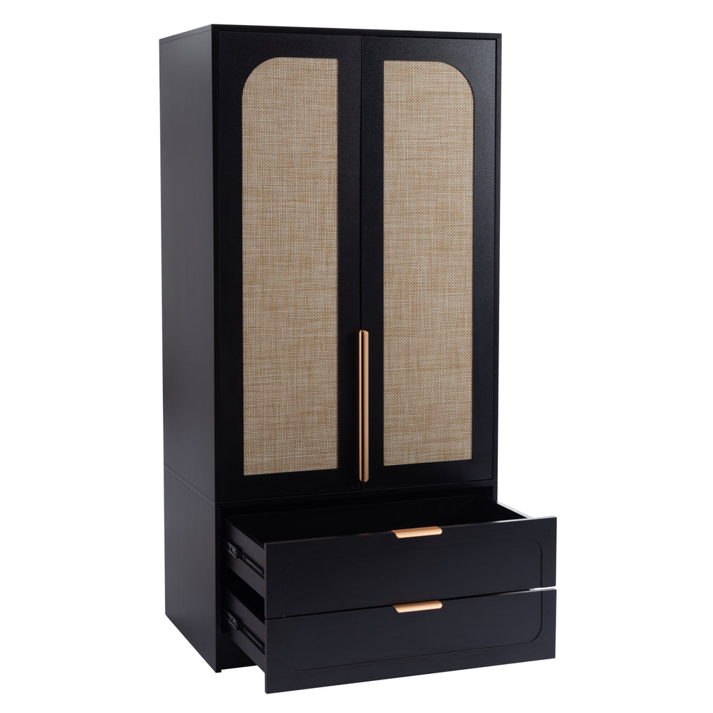 2 doors Armoire Wardrobe with 2 Drawers