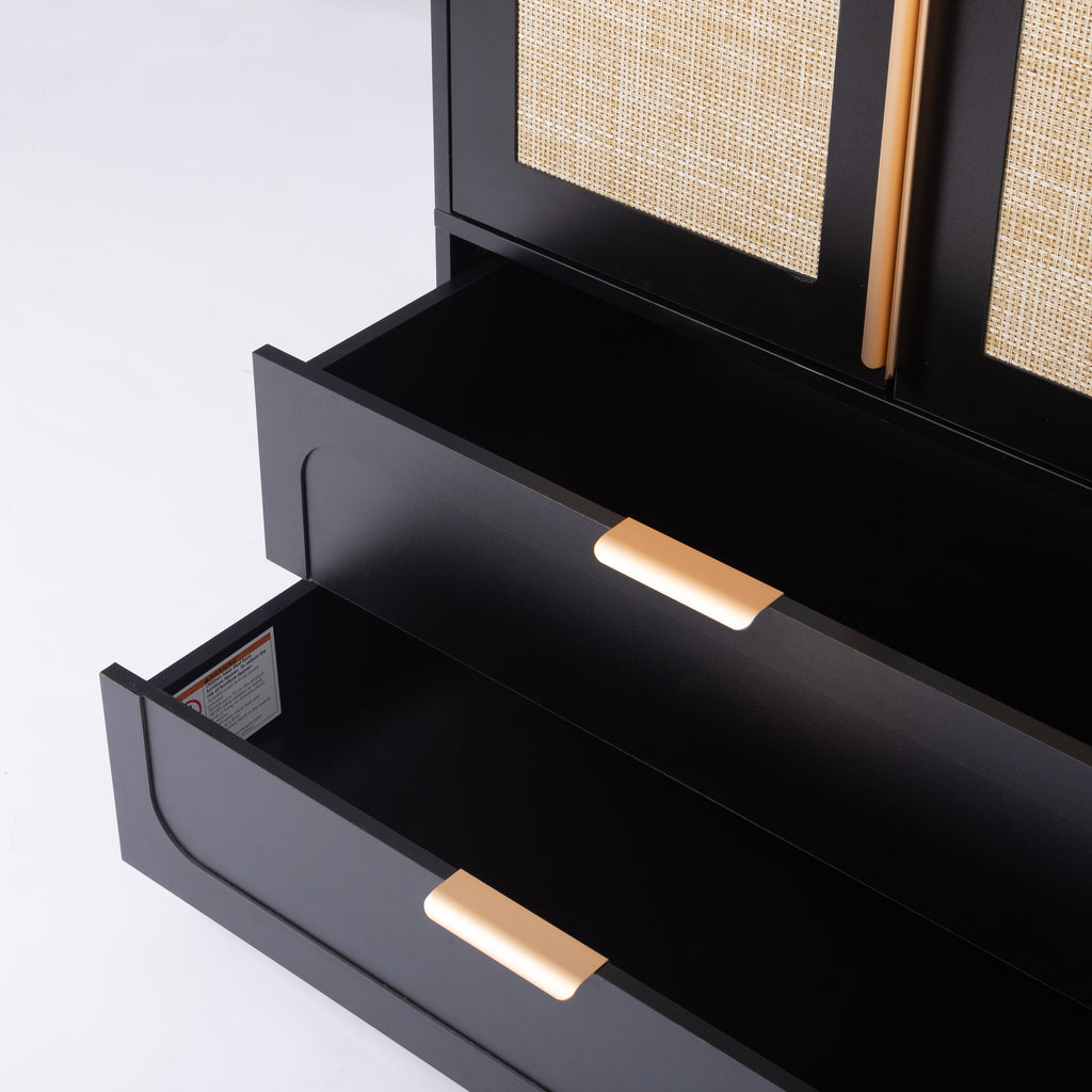 2 doors Armoire Wardrobe with 2 Drawers