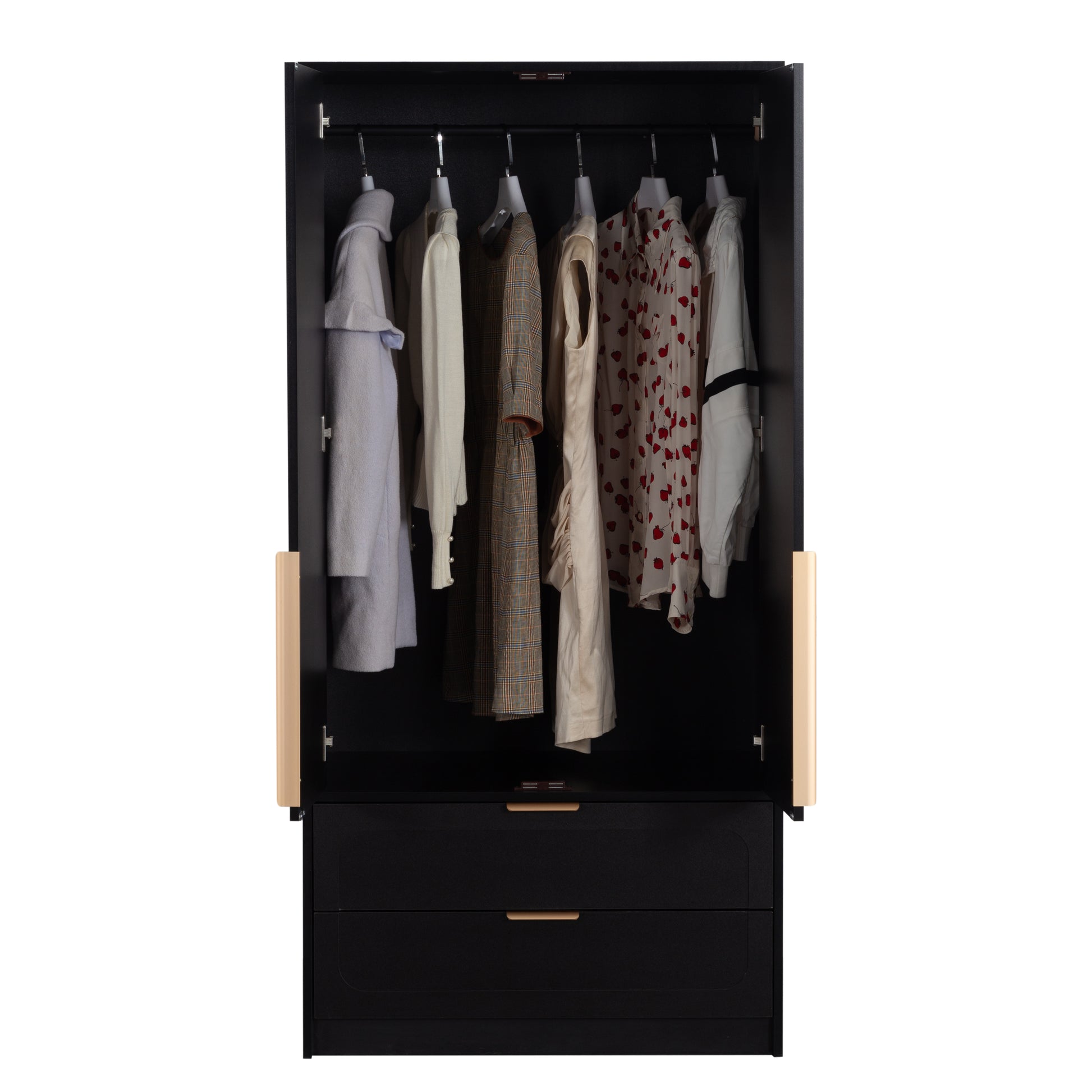 2 doors Armoire Wardrobe with 2 Drawers